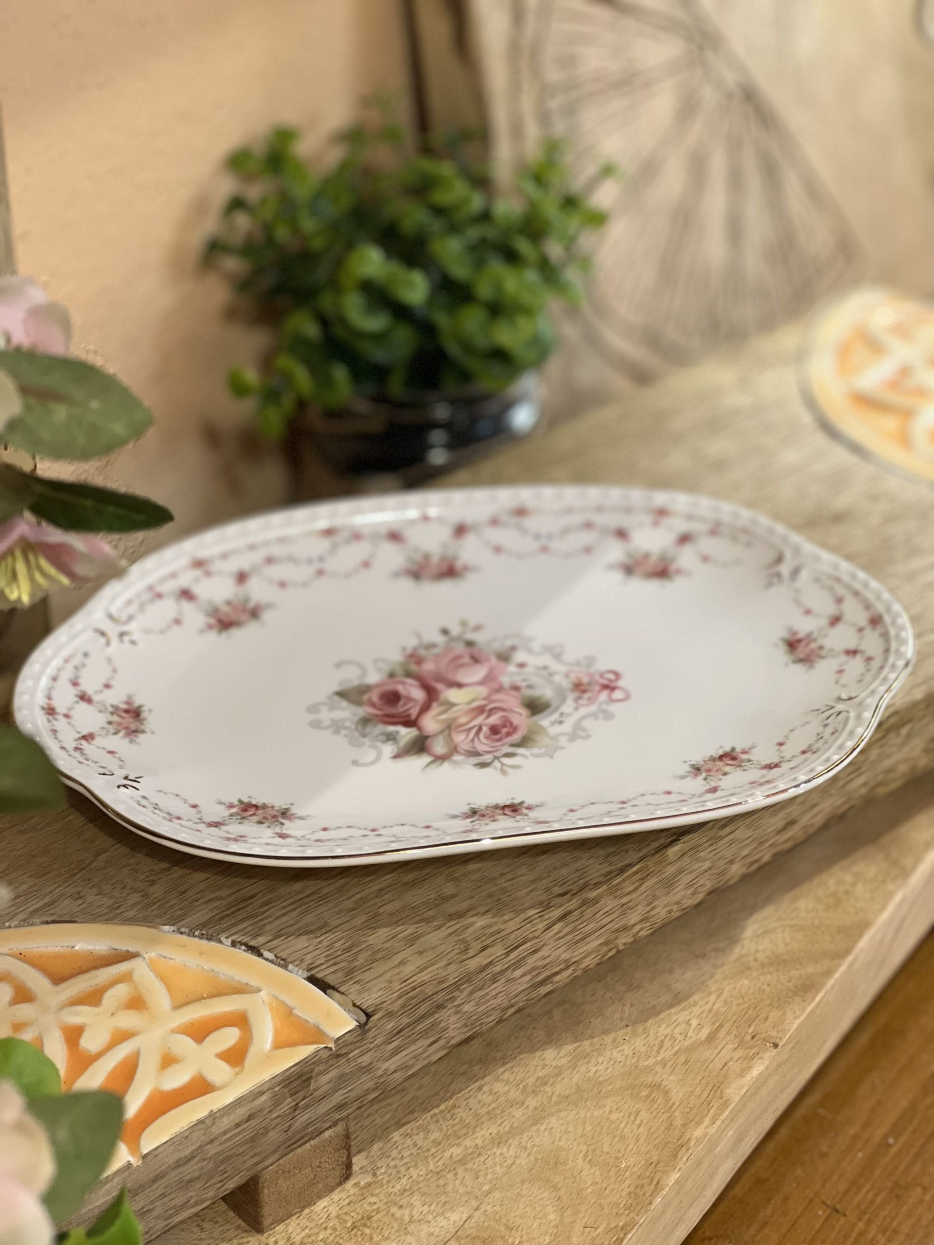 Servizio di piatti in ceramica Le Rose del Borgo per 2 persone | Tendenze  Shabby Chic