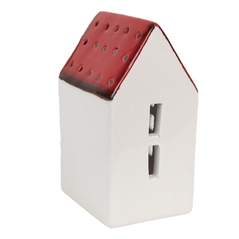 Casa decorativa in porcellana H12 bianco rosso Clayre & Eef - immagine 4