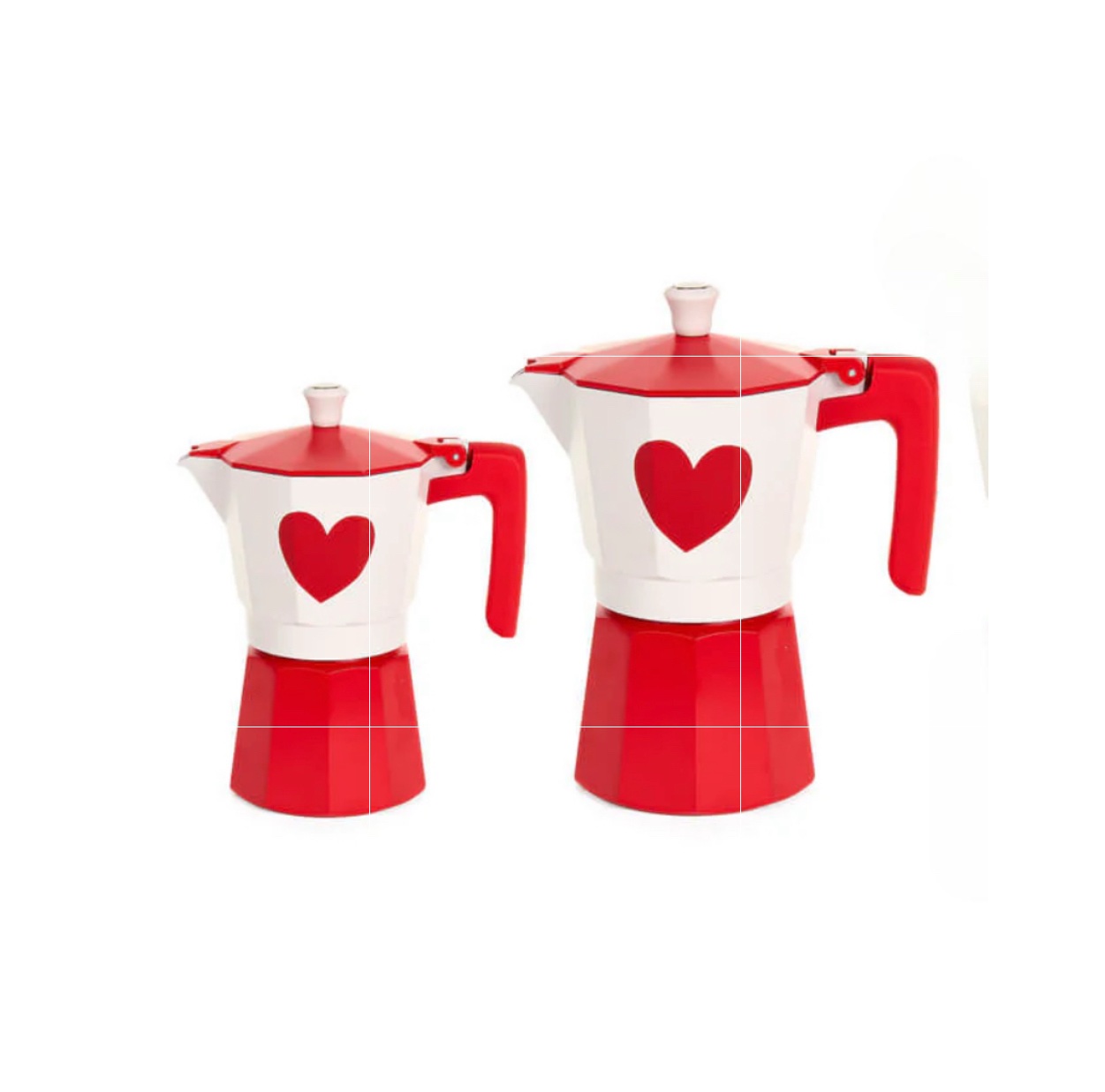 Moka caffè cuore rosso " My Home Collection " ( 2 misure ass ) Nuvole di Stoffa