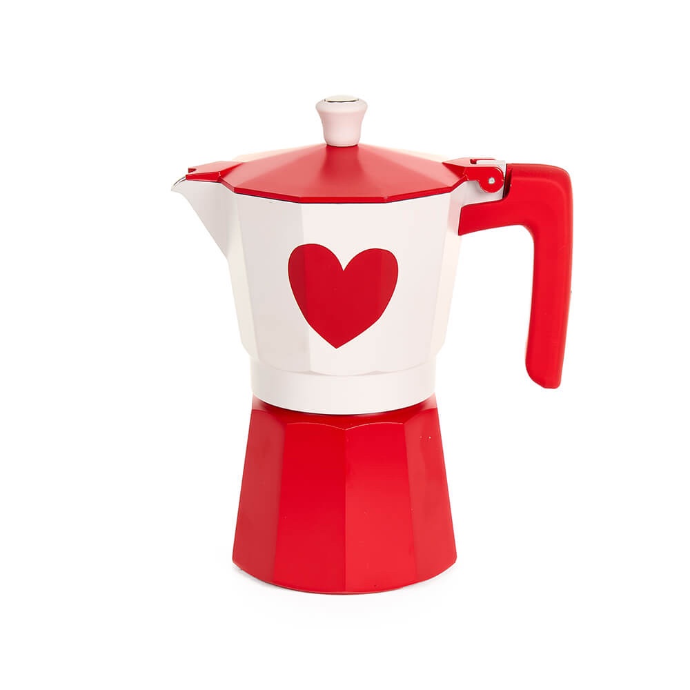 Moka caffè cuore rosso " My Home Collection " ( 2 misure ass ) Nuvole di Stoffa - immagine 2