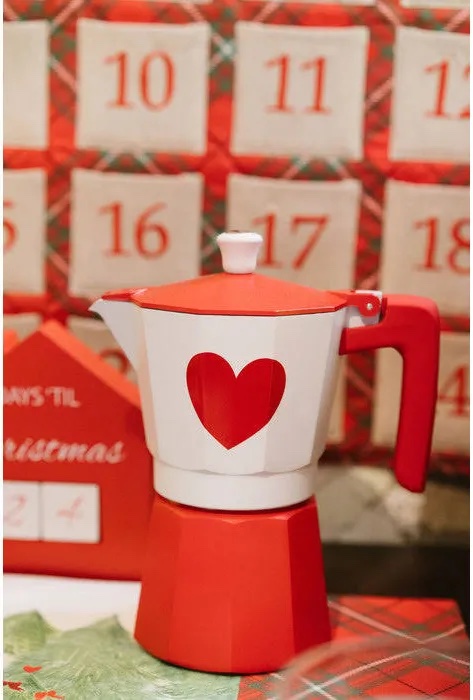 Moka caffè cuore rosso " My Home Collection " ( 2 misure ass ) Nuvole di Stoffa - immagine 4