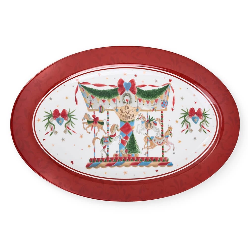 Piatto portata 35x23,5 " La Giostra di Amelie " Nuvole di Stoffa