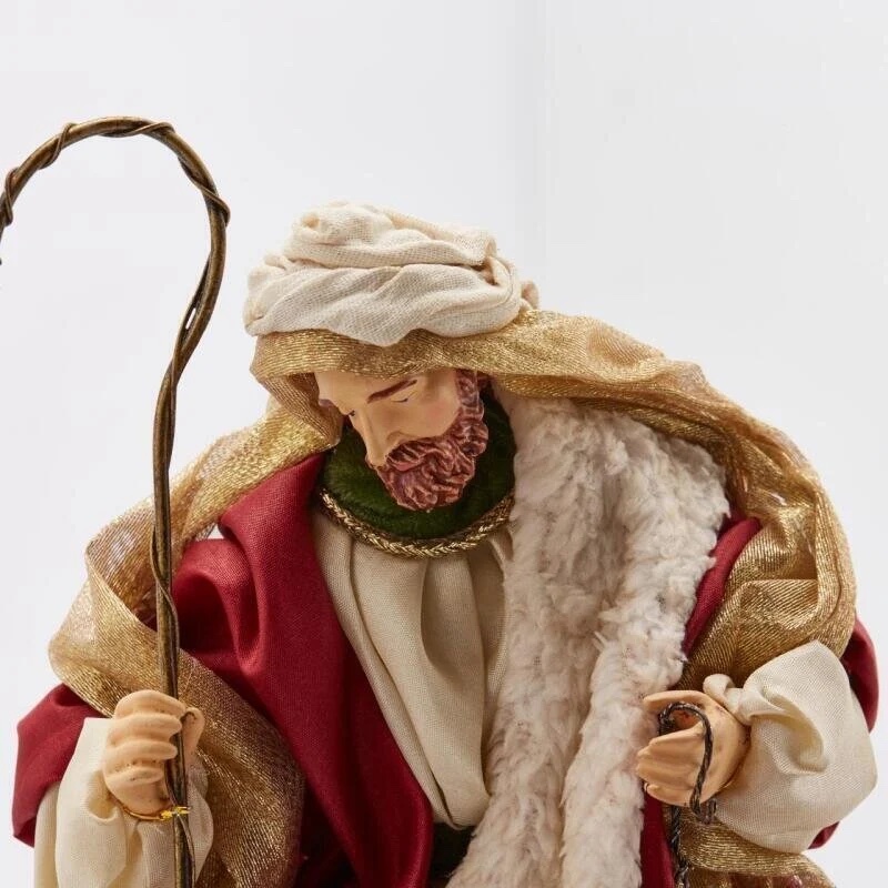 Natività serie 2 pezzi con mulo H36 burgundy Enzo De Gasperi - immagine 3