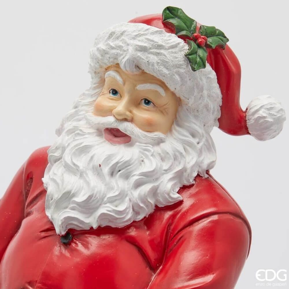 Babbo Natale con sacco H47 con musica, movimento e led green red Enzo De Gasperi - immagine 2